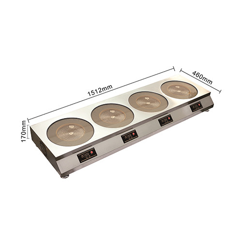 Infrared induction cooker horizontal four-burner button 328