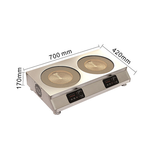 Infrared induction cooker double burner knob 288
