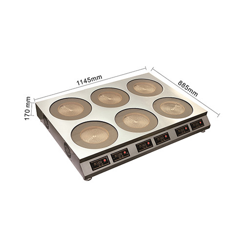Infrared induction cooker six burner button 328